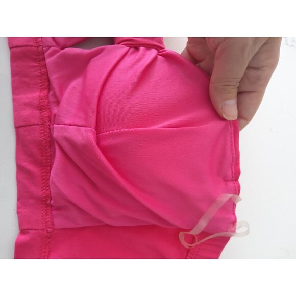 $Windsor Barbiecore hot pink strapless crop top Big Bow zip in back womens sz S - Picture 9 of 9